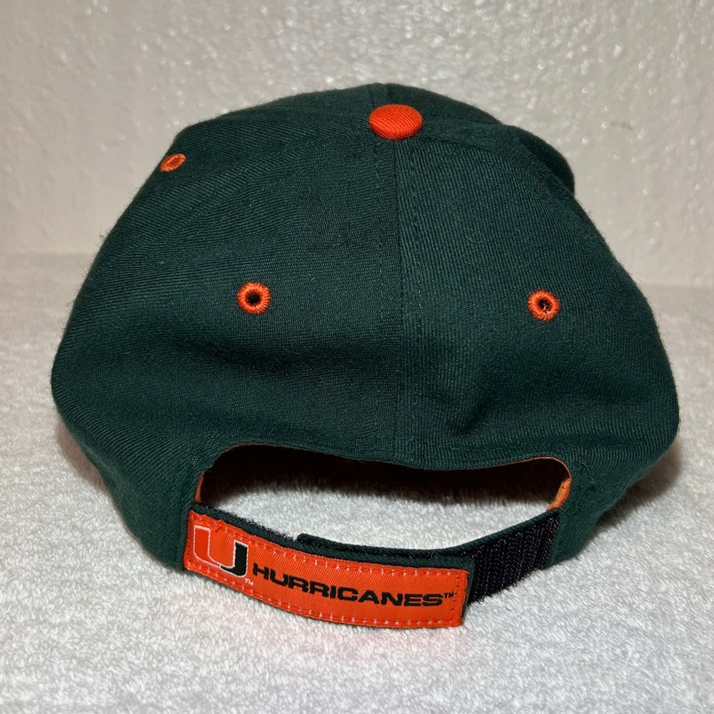 Green and Orange University of Miami Hurricanes baseball cap - Picture 3 of 7